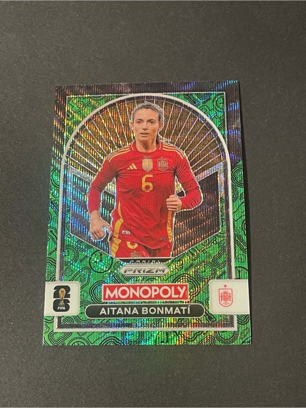 Panini 2026 Prizm Monopoly FIFA World Cup Aitana Bonmatí Spain #99 Green Wave - Picture 1 of 6